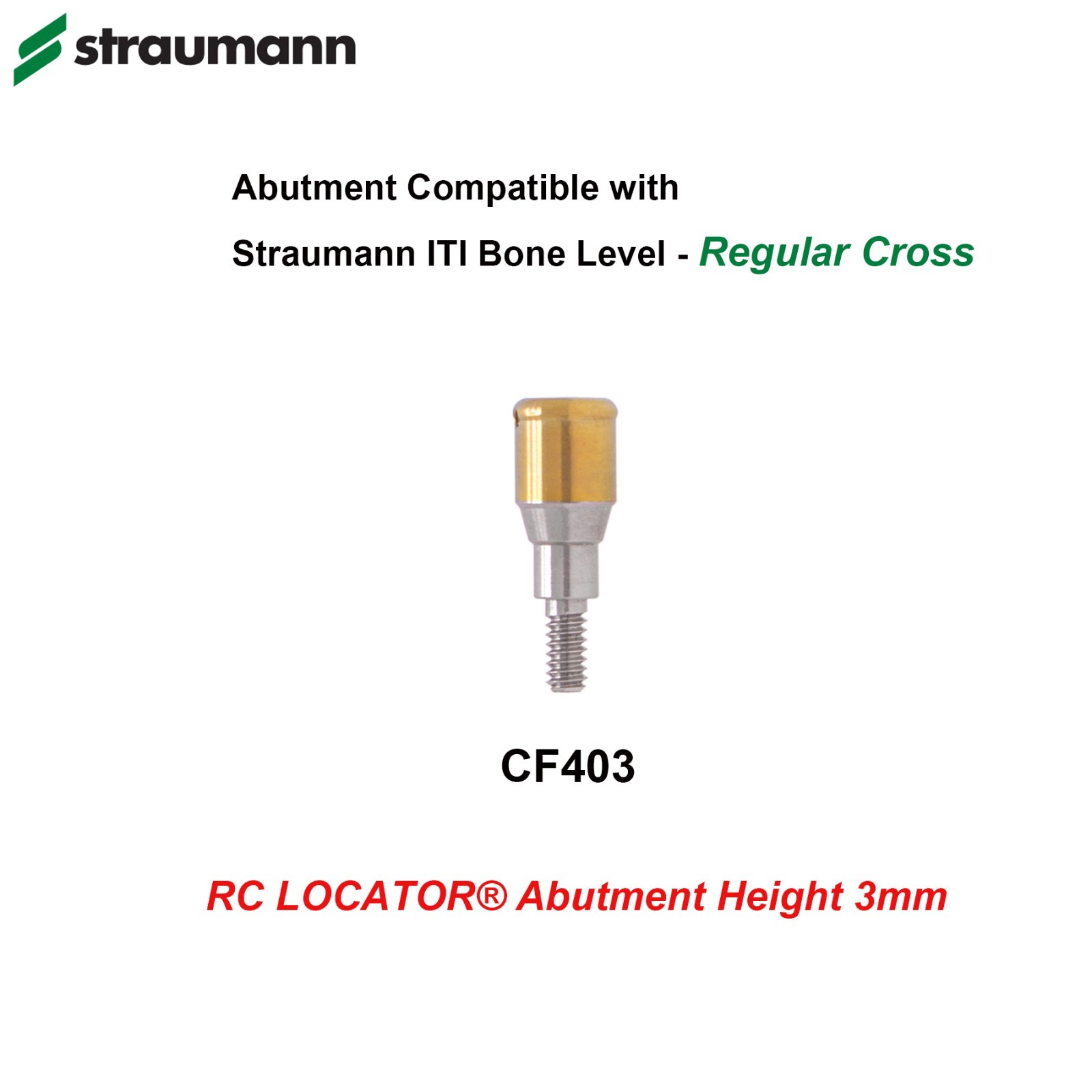 For Straumann Locator Abutment Overdenture Narrow/Regular Cross PEEK Caps BL/BLT