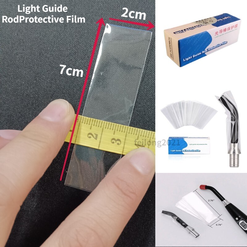 2Boxes/400Pcs Disposable Dental Light guide rod Protective Film Cover/ Sleeve