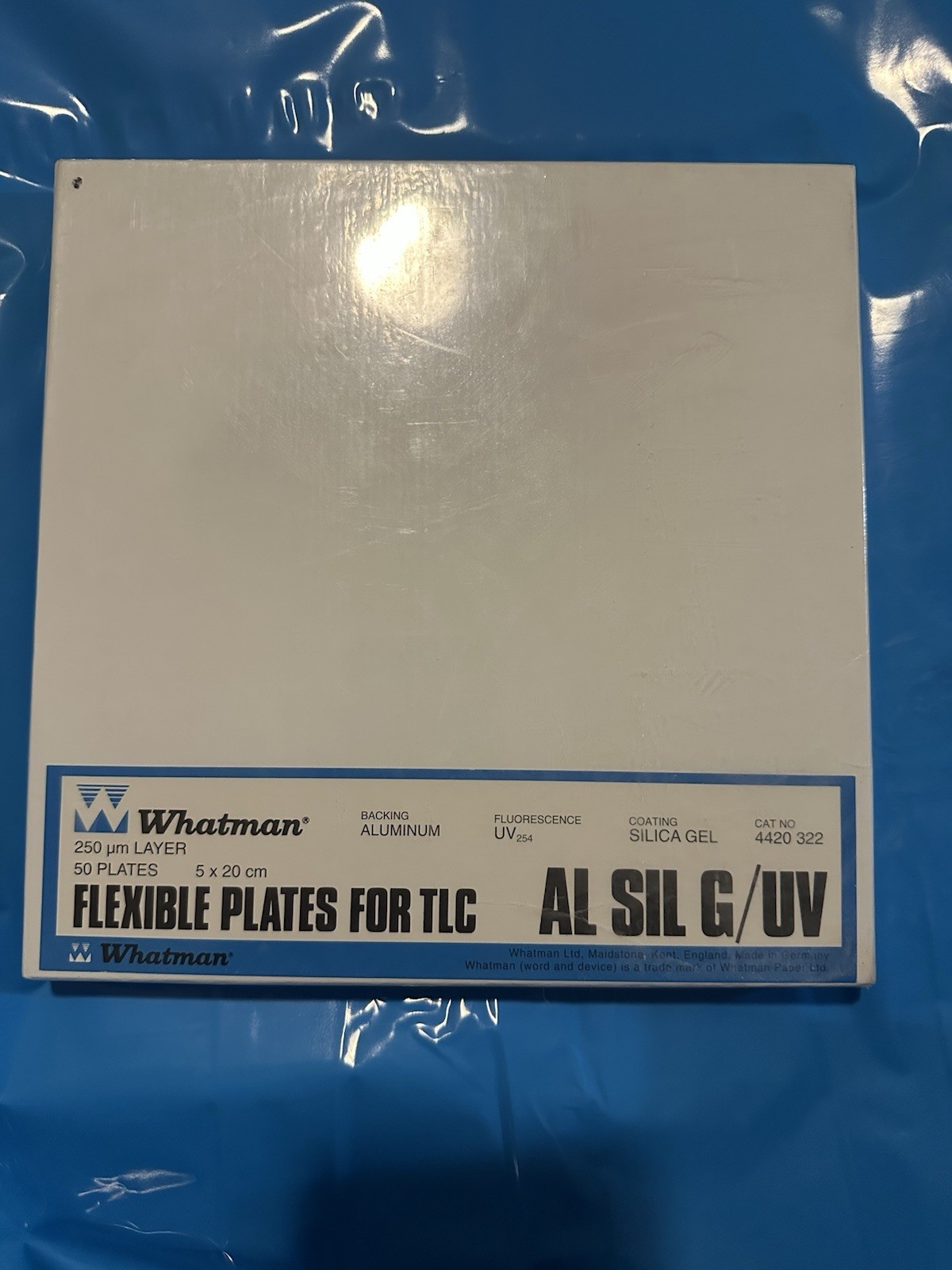 Whatman AL SIL G/UV Flexible TLC Plates Silica Gel 5x20cm 50 Plates New