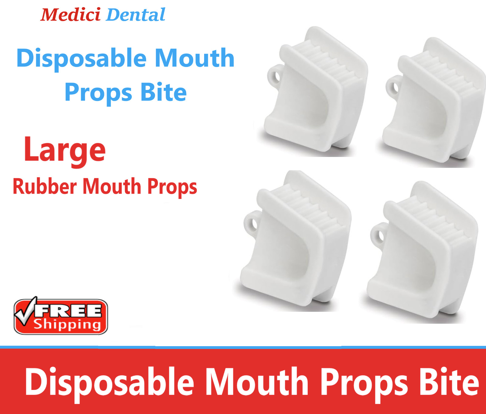 Dental Ortho Piercing Disposable Mouth Props Bite Blocks 48 pcs – LARGE Block