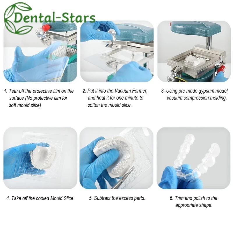 1Pack Dental Vacuum Forming Sheets Lab Splint Thermoforming Materials Hard 1.0mm