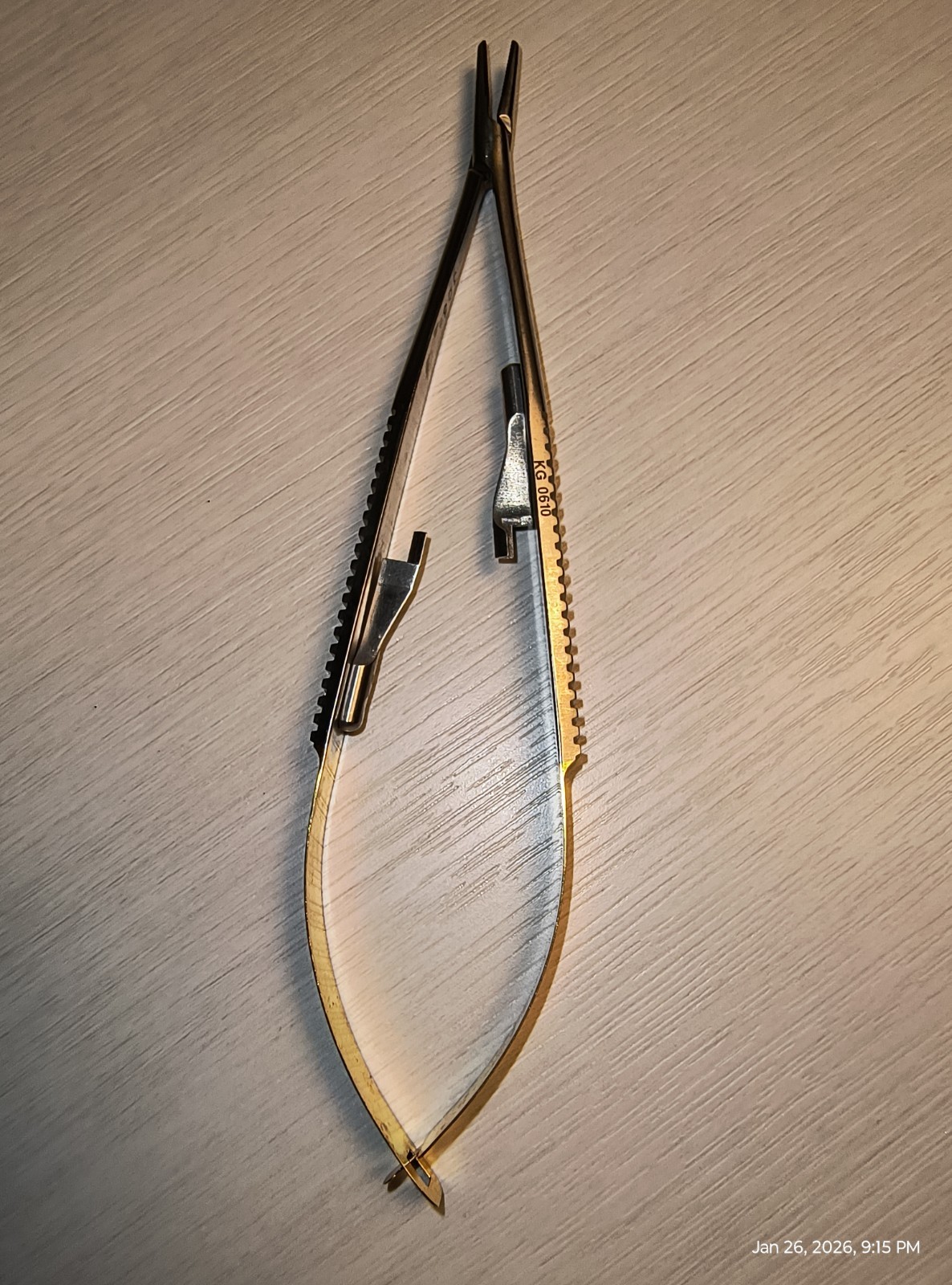A-TITAN 188TC CASTROVIEJO FLAT HANDLE NEEDLE HOLDER, DENTAL TOOL
