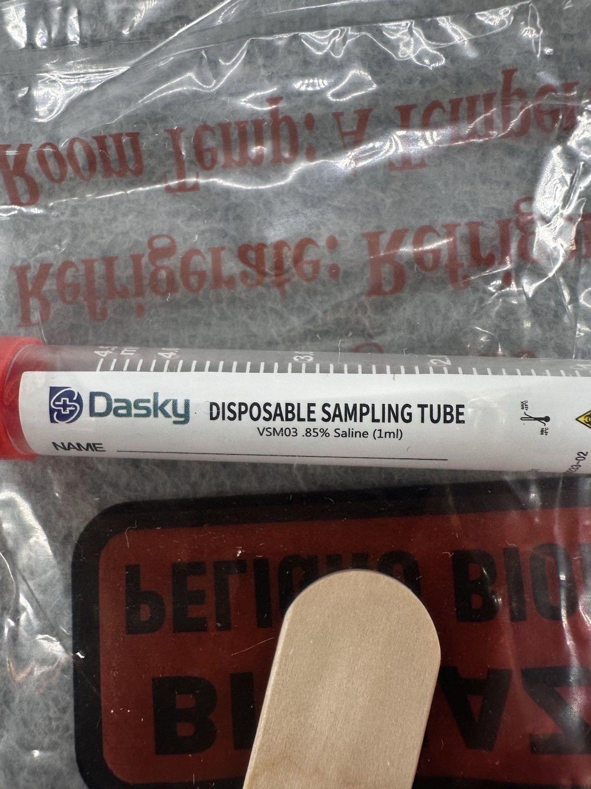 McKESSON Biohazard Bags with Nasal Swab Collection Kits