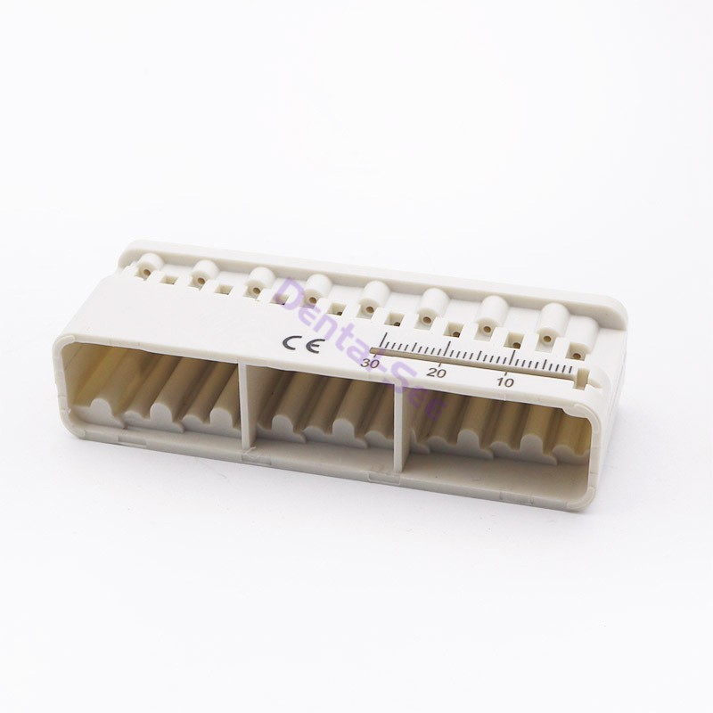 Dental Endo Mini Block File w Endo Measuring Ruler Measure Autoclavable