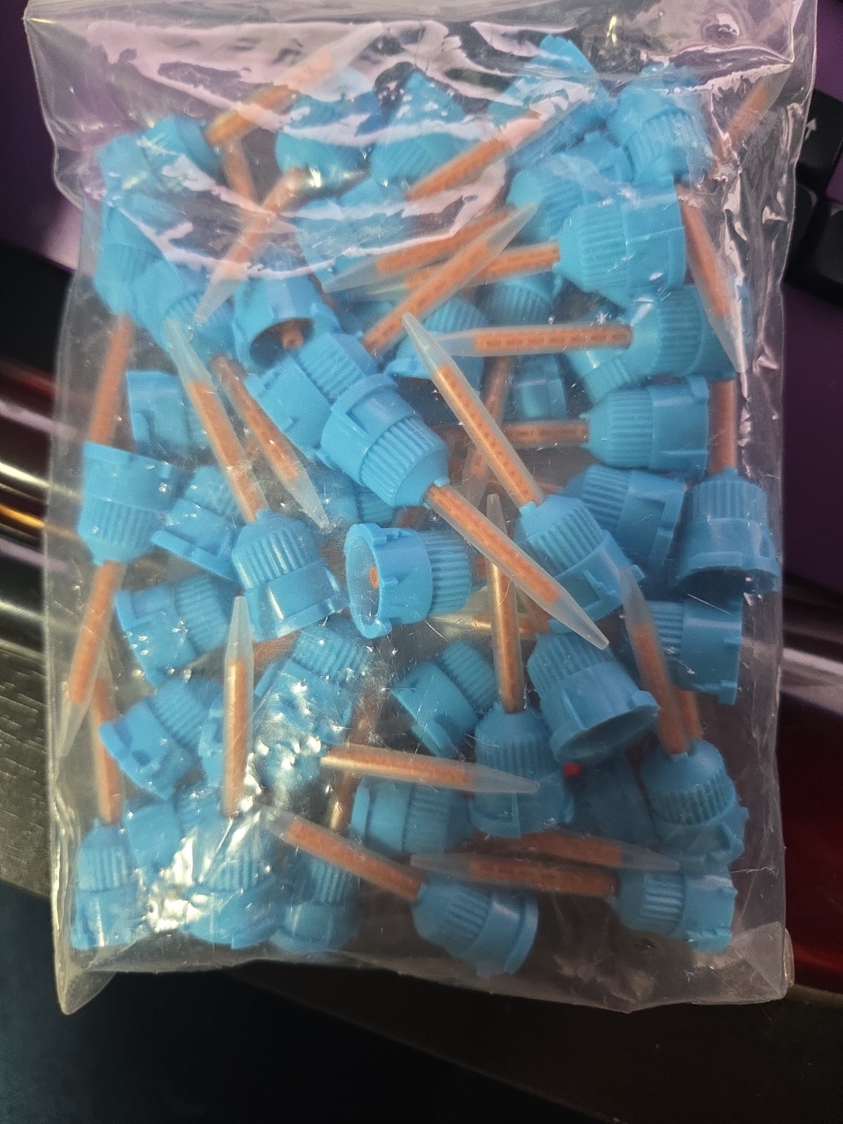 100 Blue/Orange High Performance Dental Long Mixing Tips, 10:1 | La Miere