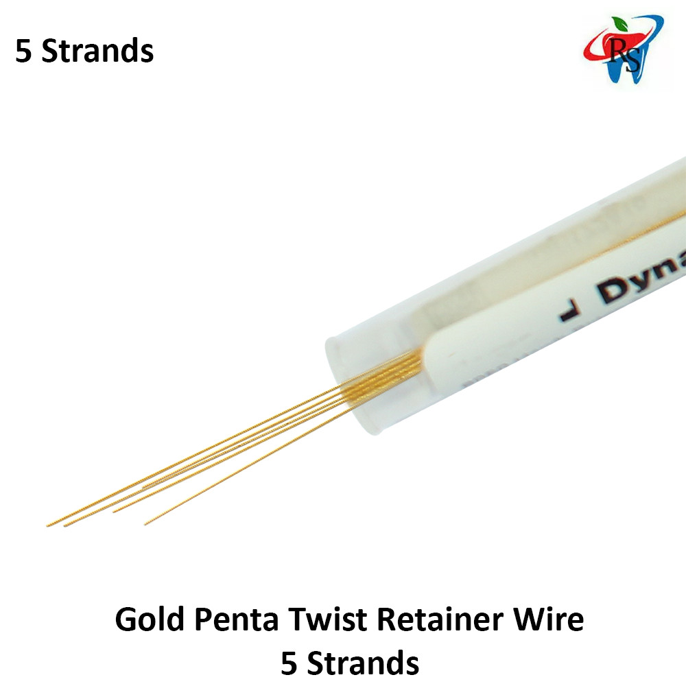 Dental DynaFlex Gold Penta Twist Retainer Wire .0215″ (0.55mm) 5 Strands