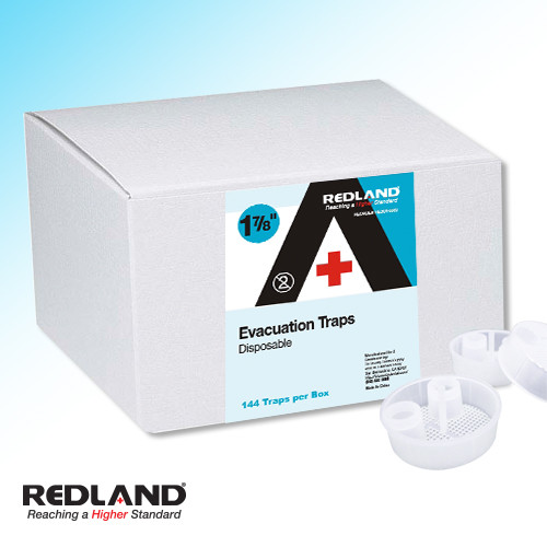 REDLAND Evacuation Traps Disposable 1-7/8″ Dia 144 Pieces/Box –