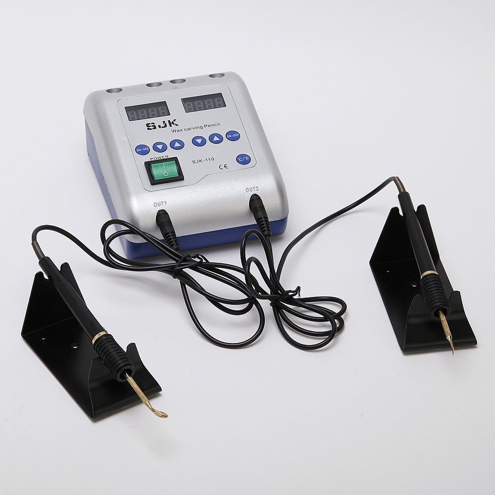 Dental Lab Electric Wax Waxer Carver Carving Knife +Double Pen Pencil+6 Wax Tips