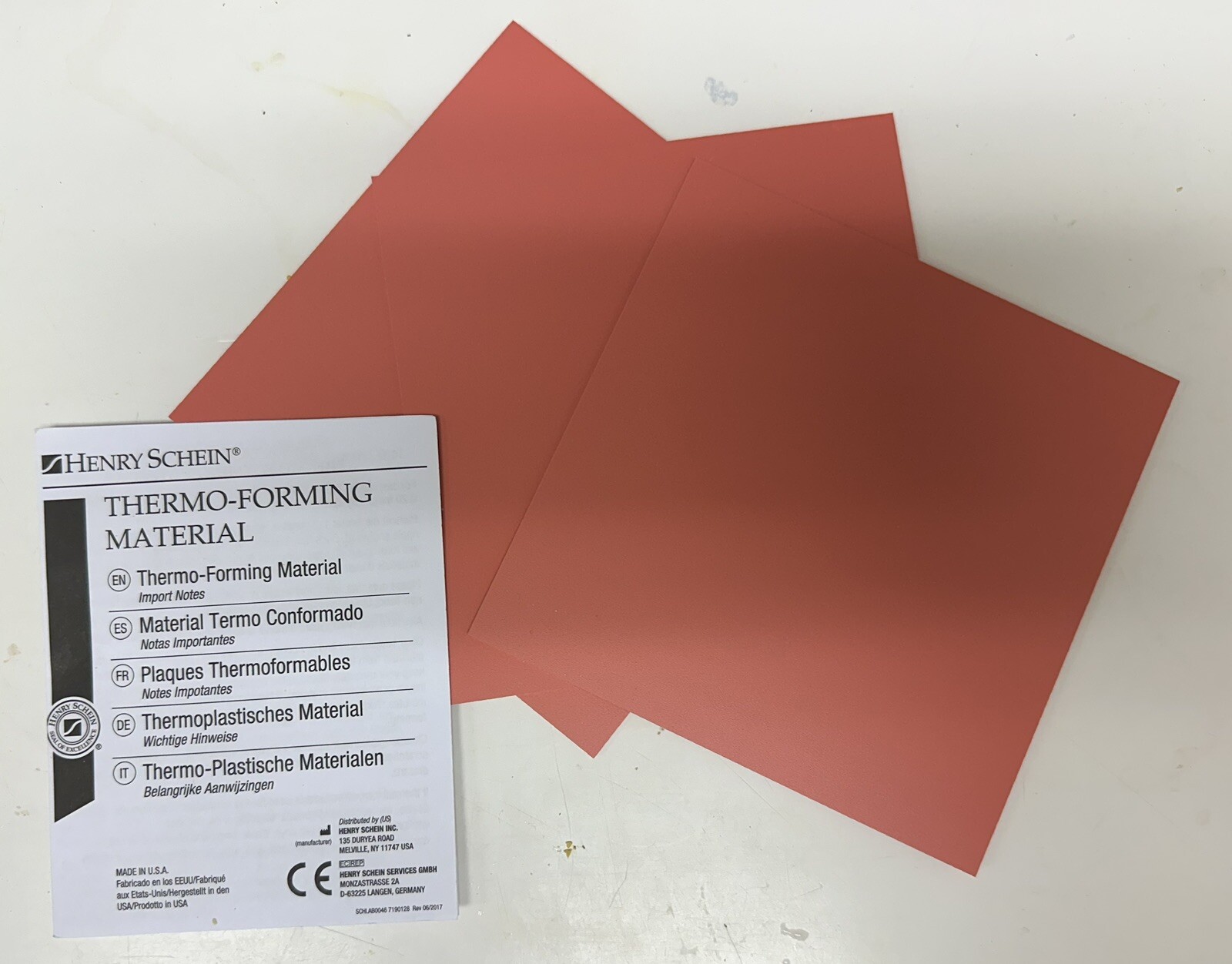 Henry Schein Baseplate Material, 25/Pkg 0.060″ Thickness