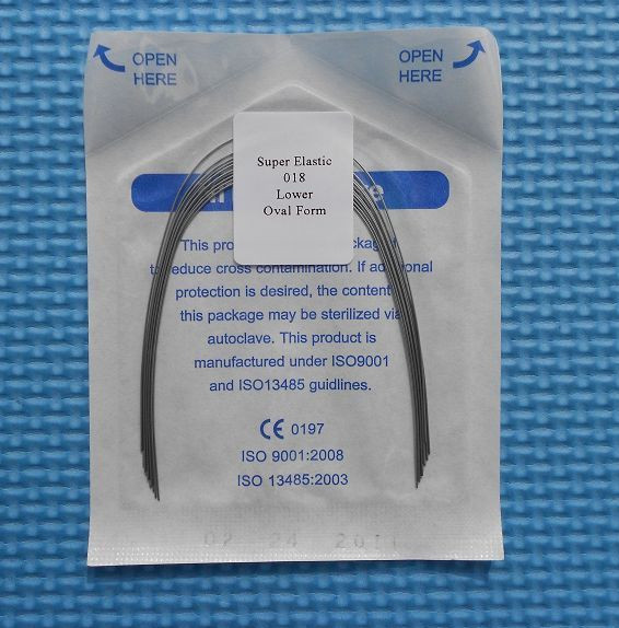 20Packs Dental Round Arch Wires Orthodontic Super Elastic Nitinol Oval Wire