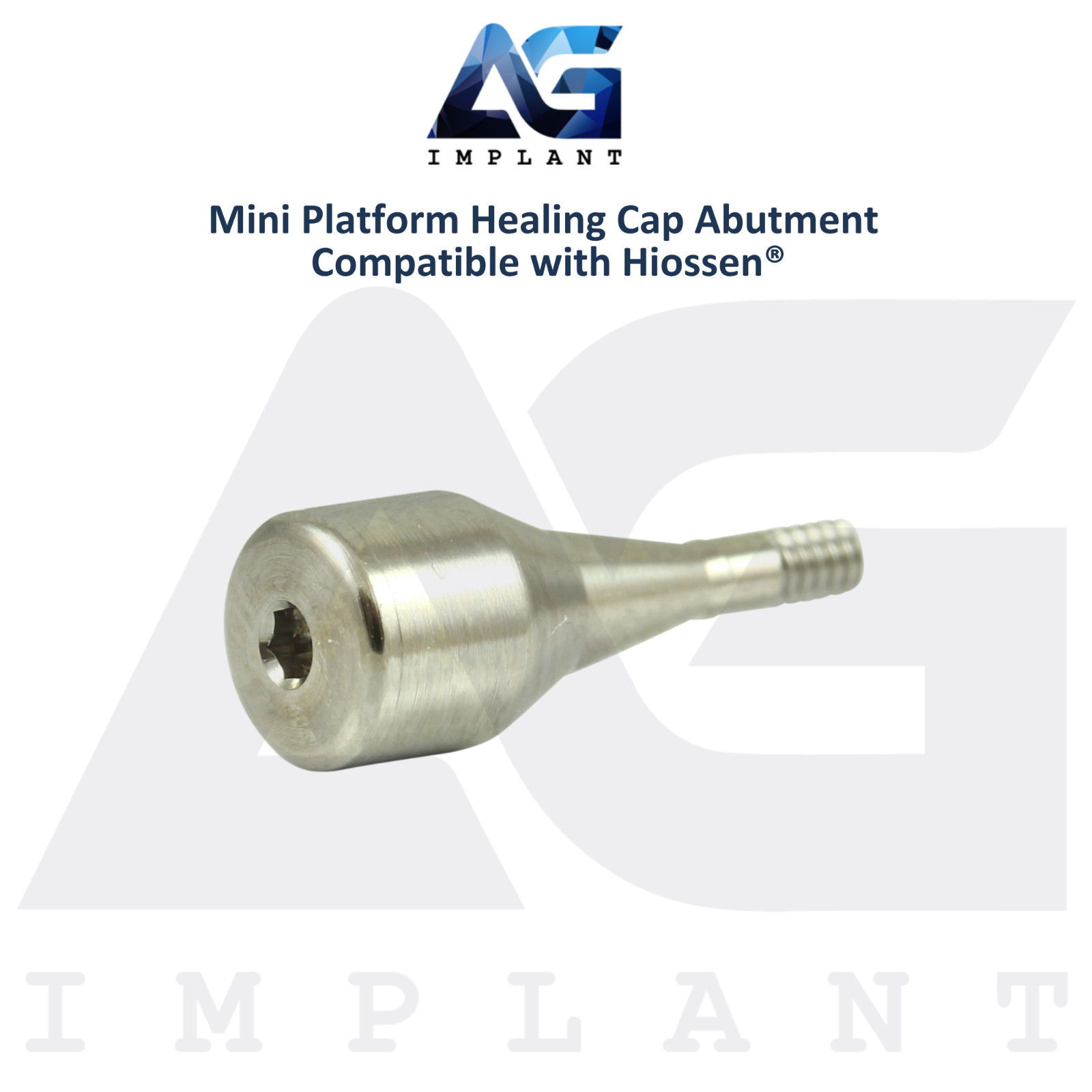 10 Dental Titanium Healing Cap Prosthetic Mini Platform 2.1mm Hiossen Compatible