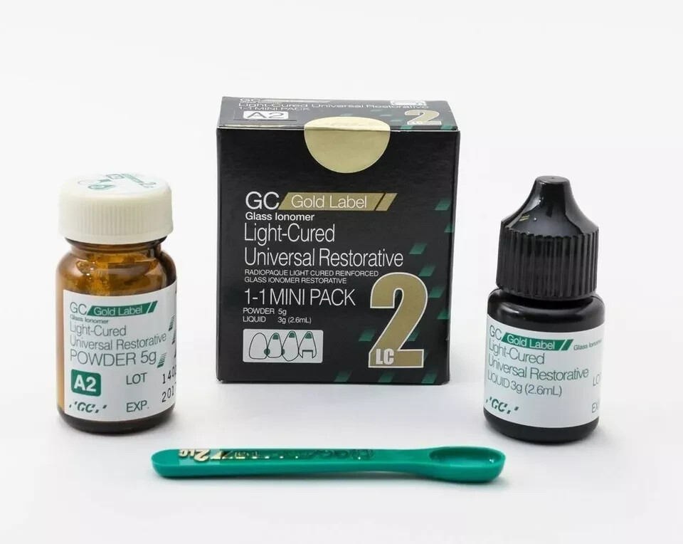 GC Fuji II LC Mini Light Cured High Fluoride Release Glass Ionomer Cement US STK