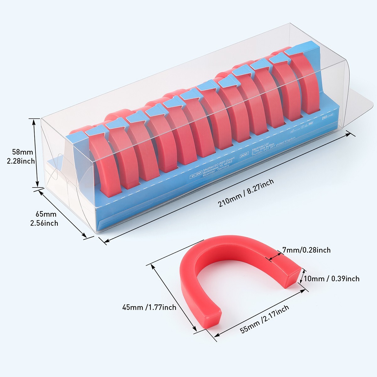 Dental U Shape Wax Rim Model Base Plate Wax Occlusal Wax Casting Bite Block