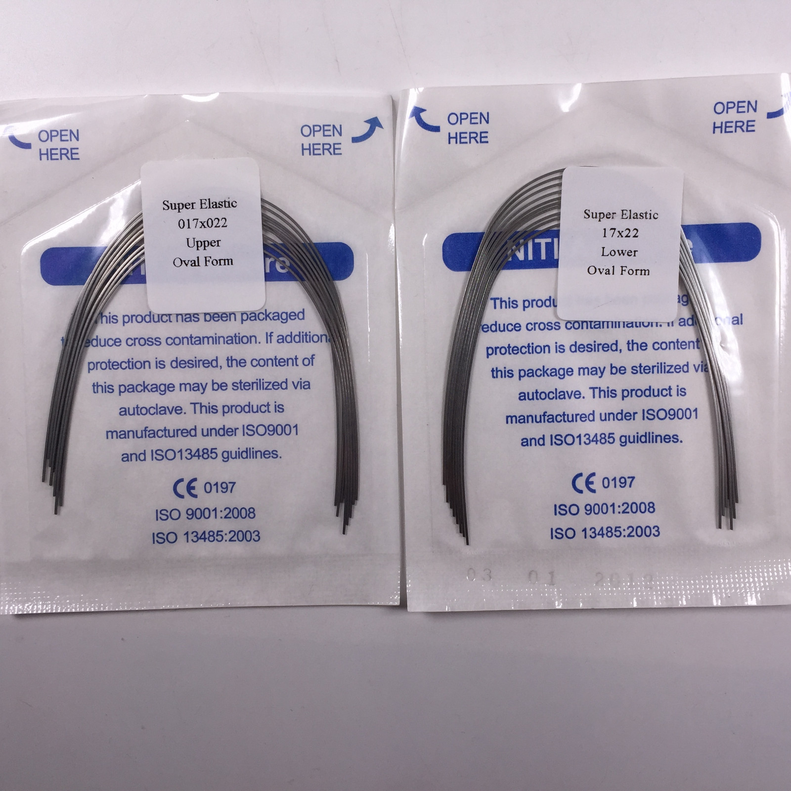 Dental Niti Super Elastic Arch Wires Rectangular Orthodontic Oval Ovoid Form