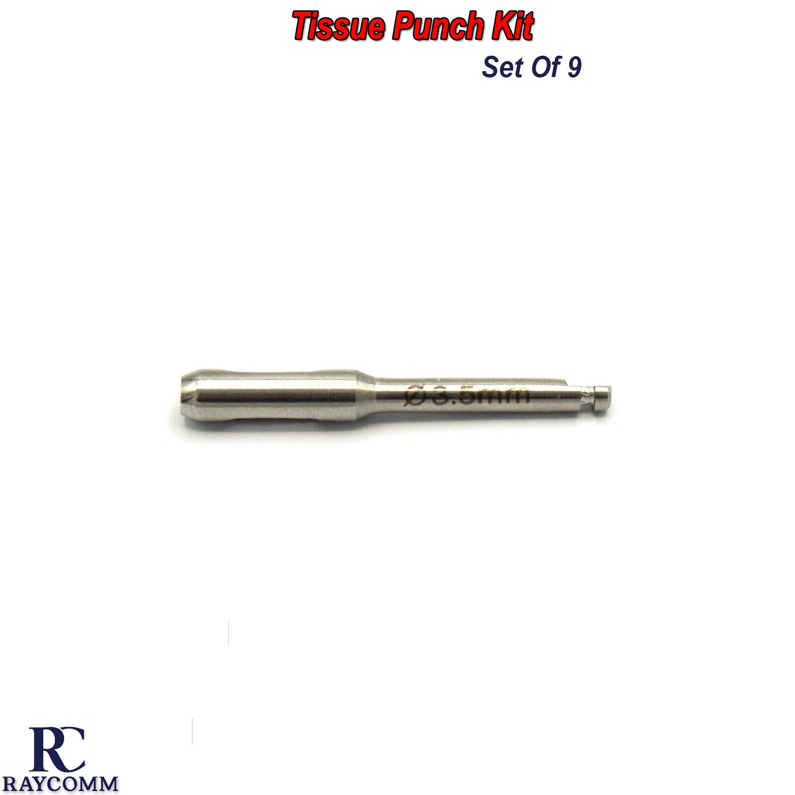 Dental Implant Tissue Punch Kit Set Of 9-PCS Surgical Surgery Instruments CE