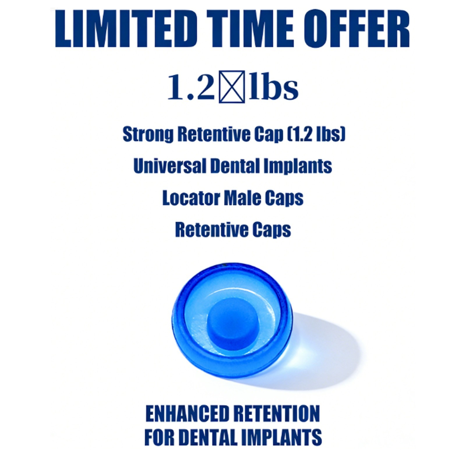 US Locator Overdenture Male Retention Caps Processing Kit PEEK Inserts Fit Zest