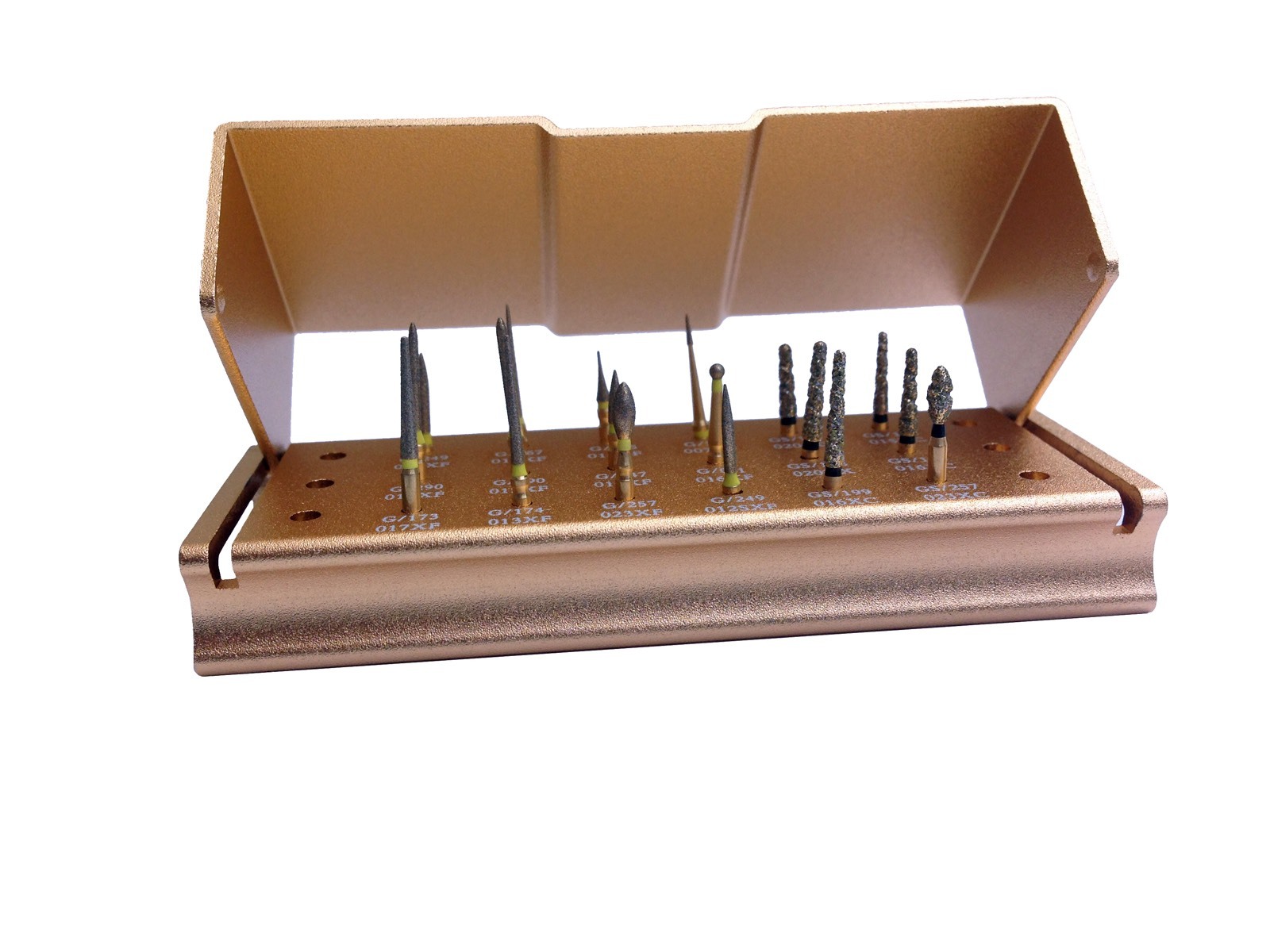 GS-198020xc /856-020xc 30X FG Gold DiamondBurs Triple Action crown & bridge prep