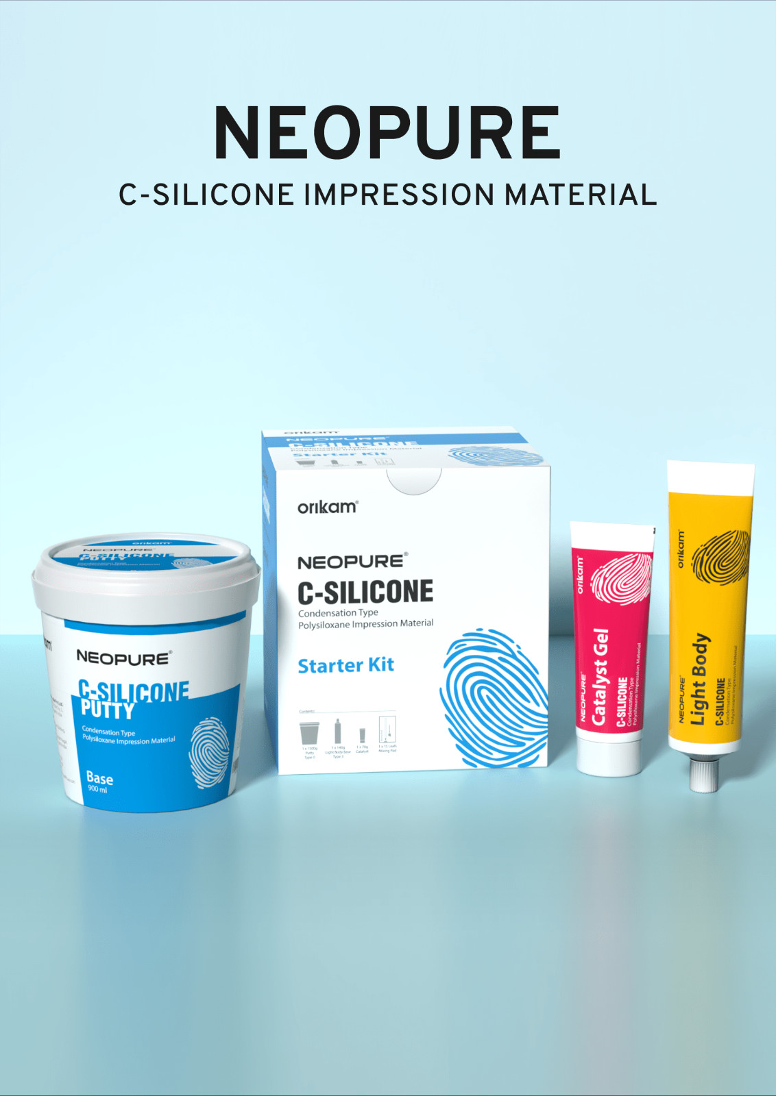 Orikam Neopure C-Silicone Rubber Based Impression Material Starter Kit Zeta Plus