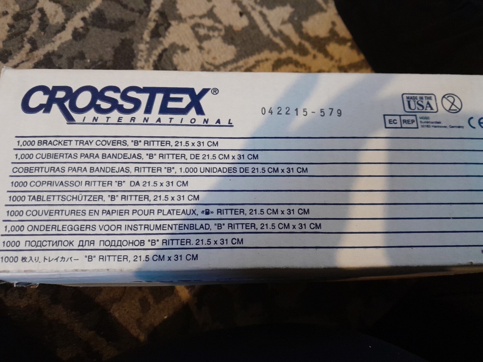 1,000 Paper Tray Covers “B” 8.5″X12.25″ crosstex international