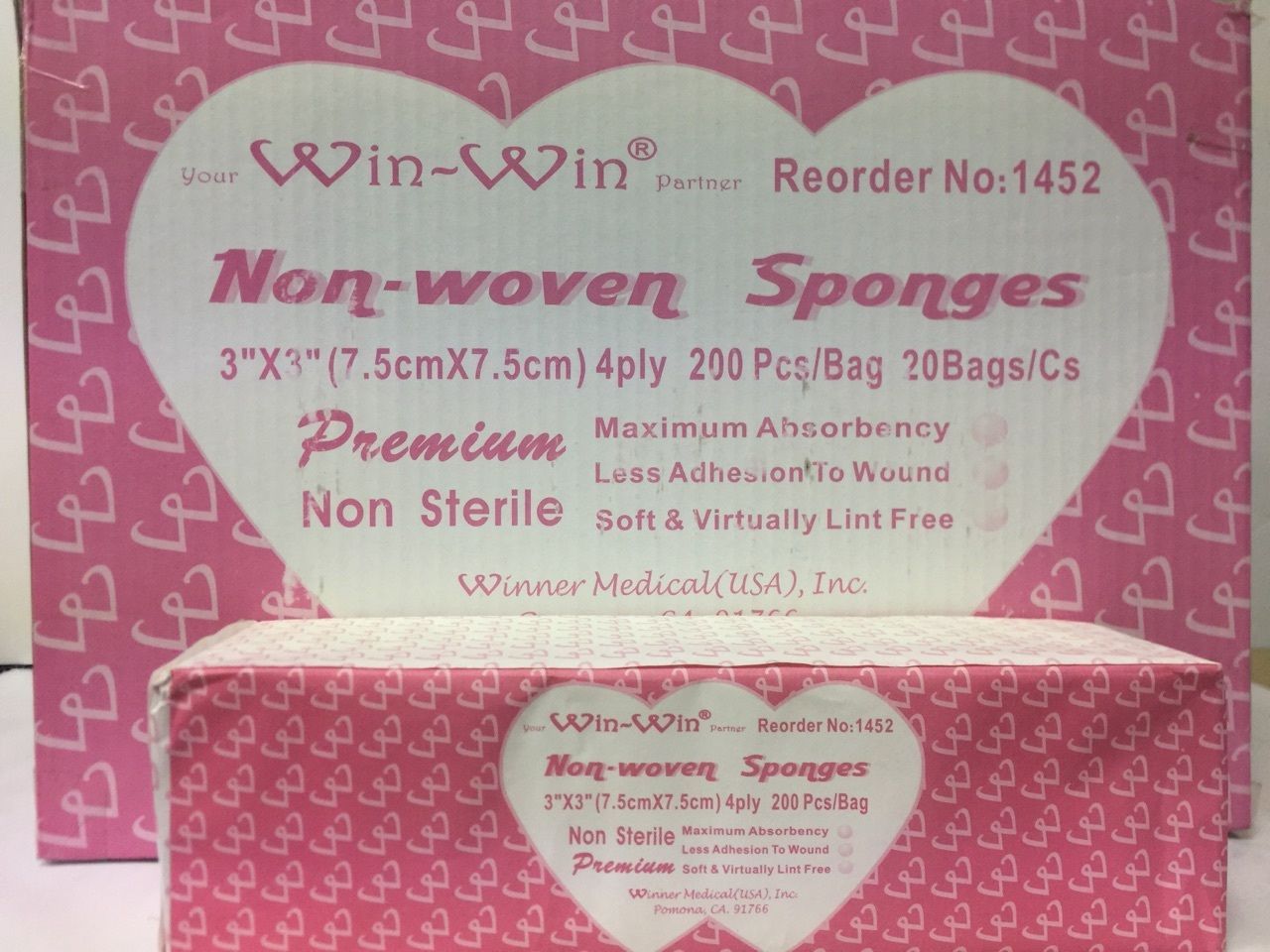 3×3 Non-woven Sponges 4 Ply Non Sterile Premium Winner 4000 Pcs Dental Medical