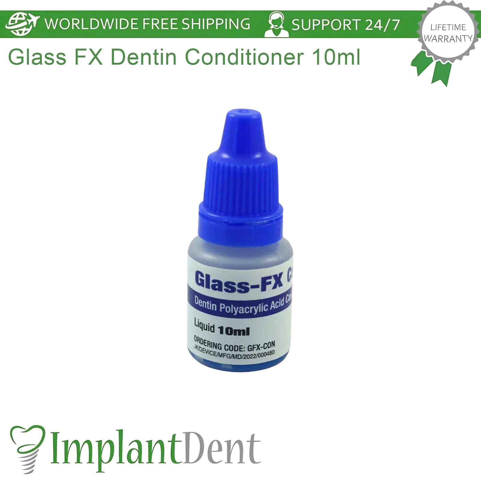 Dental Glass FX Dentin Conditioner 10ml Surface Preparation Dentistry Lab