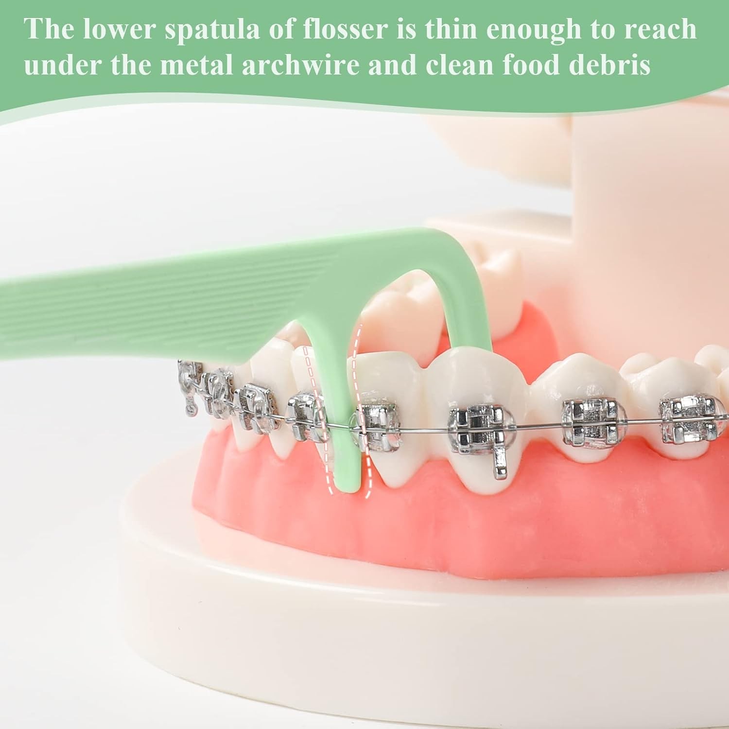 150 Count Orthodontic Flossers for Braces with Floss Dispenser, Braces…