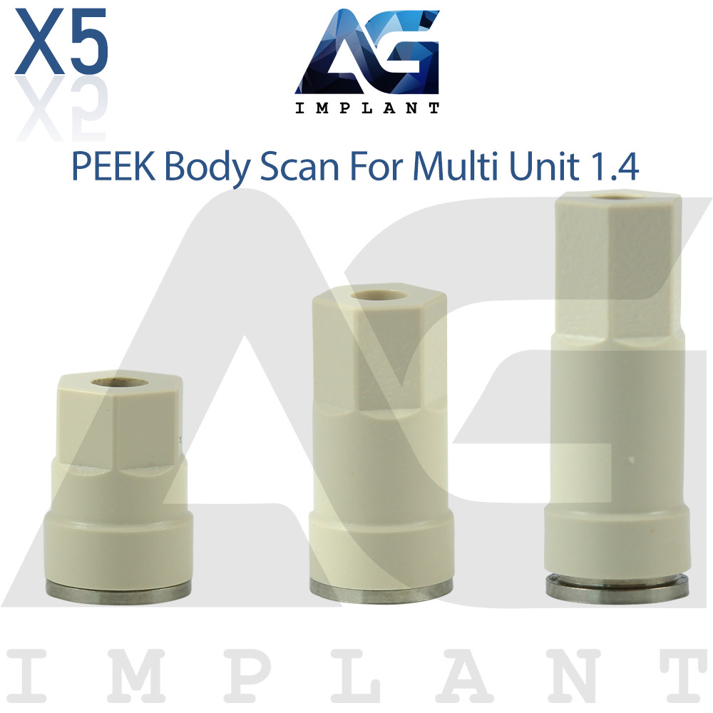 5 PEEK Body Scan For Multi Unit System Abutments 1.4 – Hexagon 2.42 With Screw