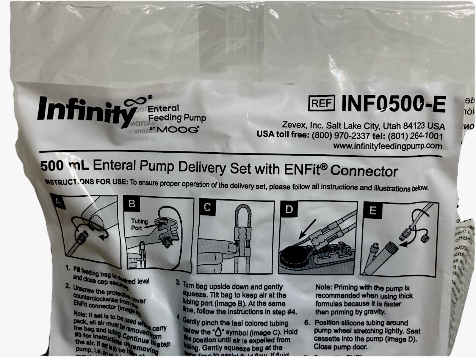 Infinity Delivery Set 500ml Enteral Feeding Pump Set with ENFit Connector. 25