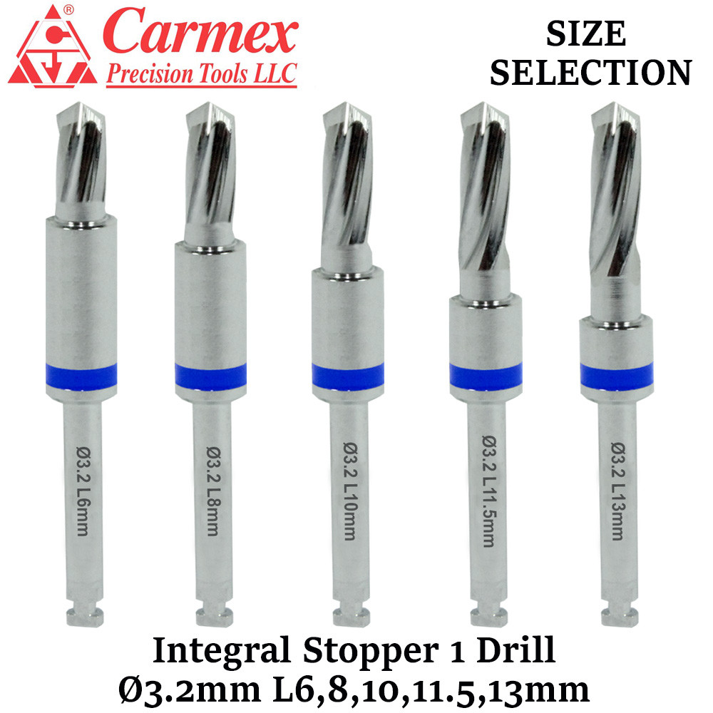 1x Carmex Dental Implant Surgical Integral Stopper Drill Irrigation Ø3.2mm