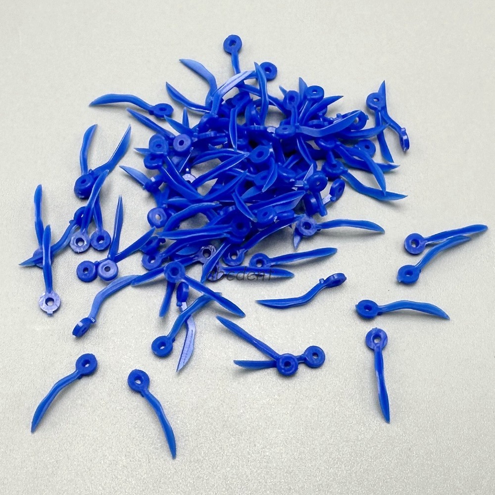 1000Pcs Dental Plastic Wedges W End Circular Holes Concave Design Diastema Wedge