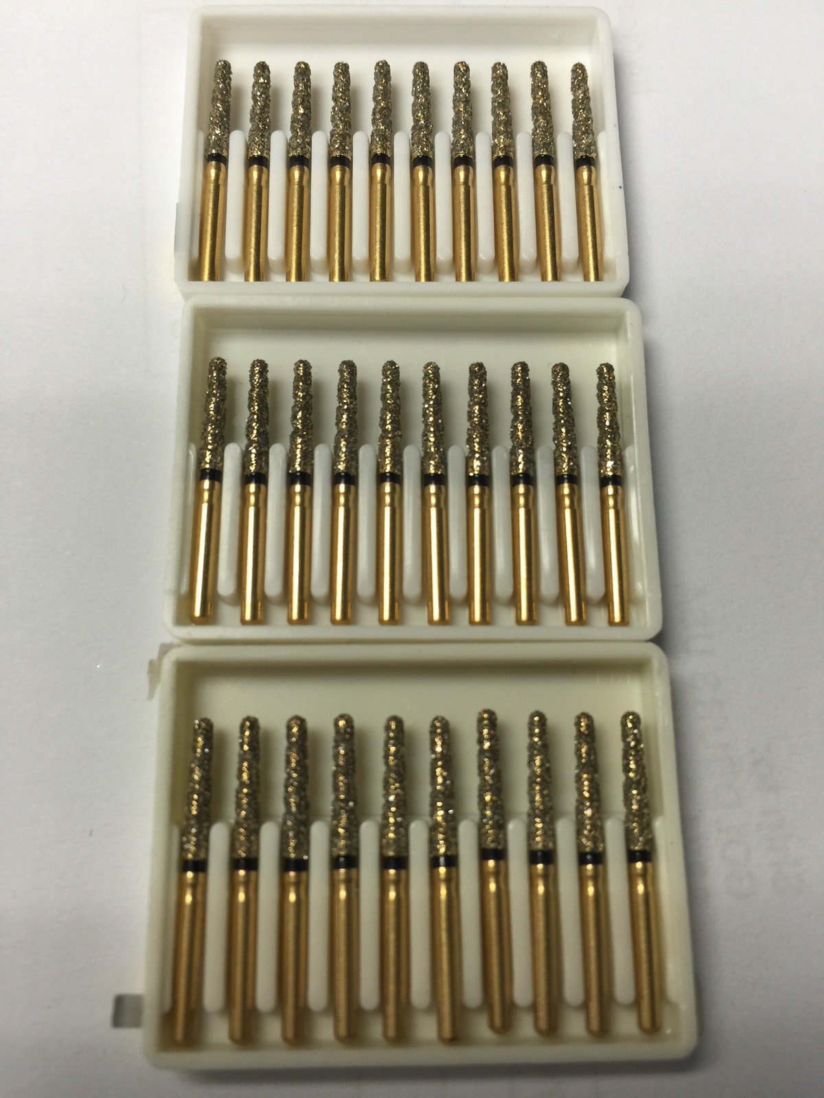 GS-198020xc /856-020xc 30X FG Gold DiamondBurs Triple Action crown & bridge prep