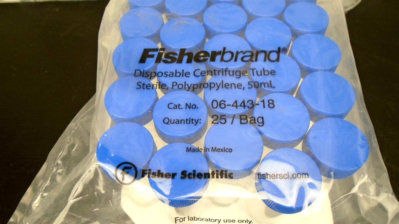 (25) Fisher Scientific Fisherbrand – 06-443-18 – 50mL Sterile CENTERFUGE TUBE