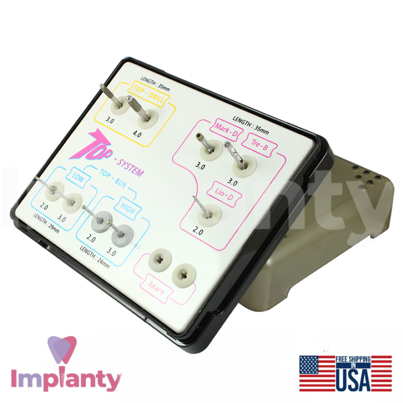 TOP System Immediate Placement 0steotome Dental Kit Stainless Steel Tools
