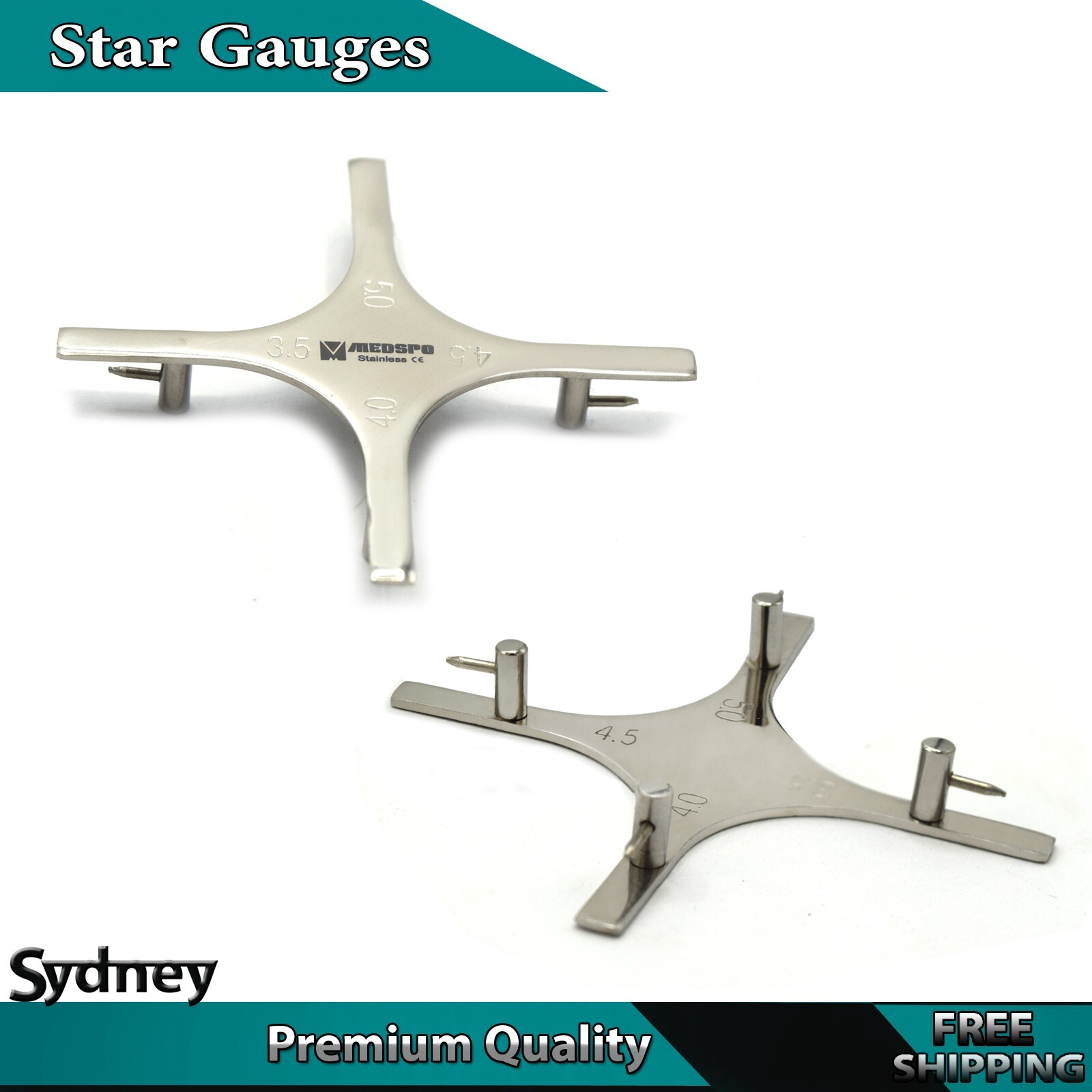 Orthodontic Bracket Positioning Star Like Gauge Laboratory Instruments