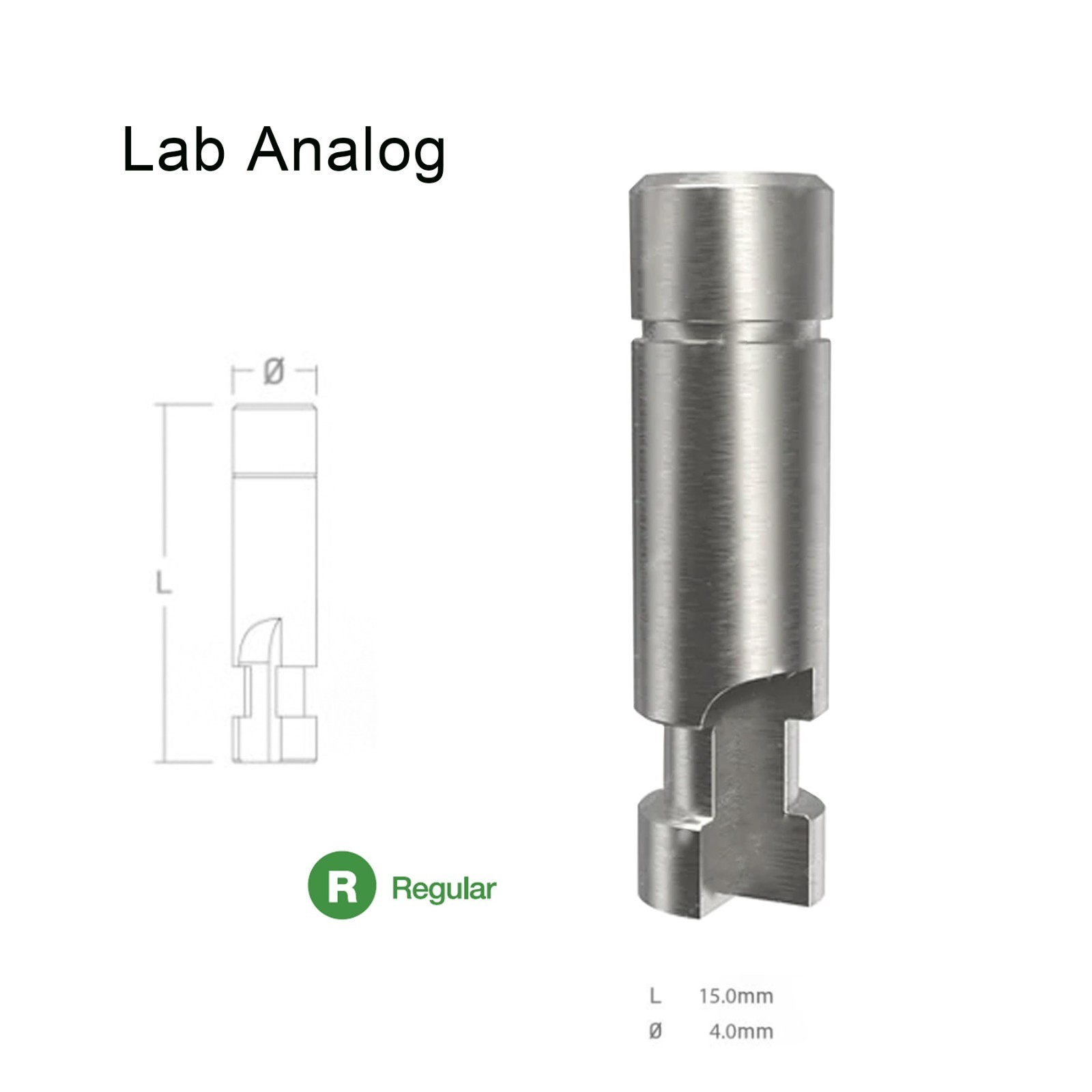 US Dental Ti-alloy Lab Analog Mini/Regular Internal Hex fit For Hiossen/osstem