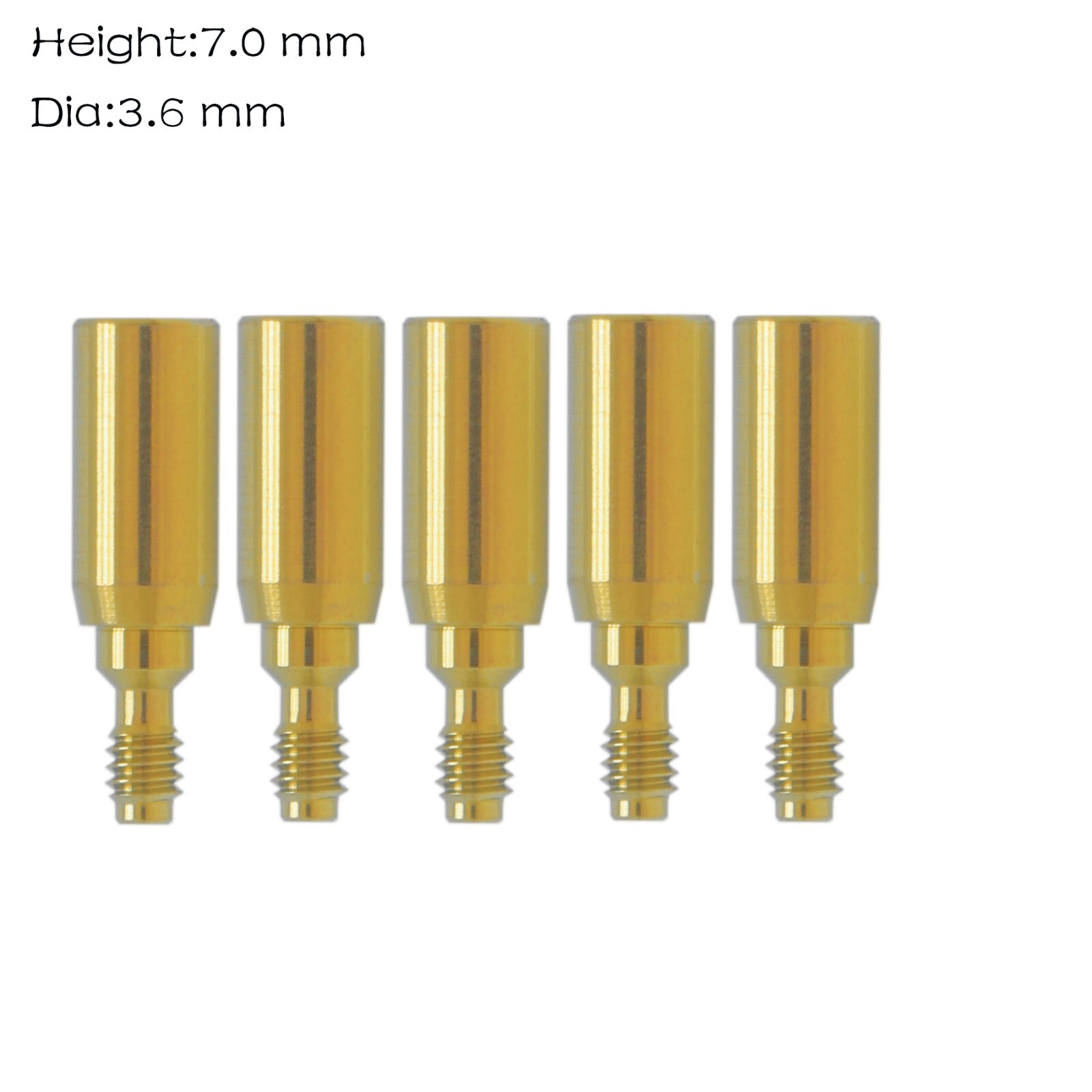 5Pcs US Dental Healing Abutment Cap NP/RP Internal conical Fits Nobel Biocare
