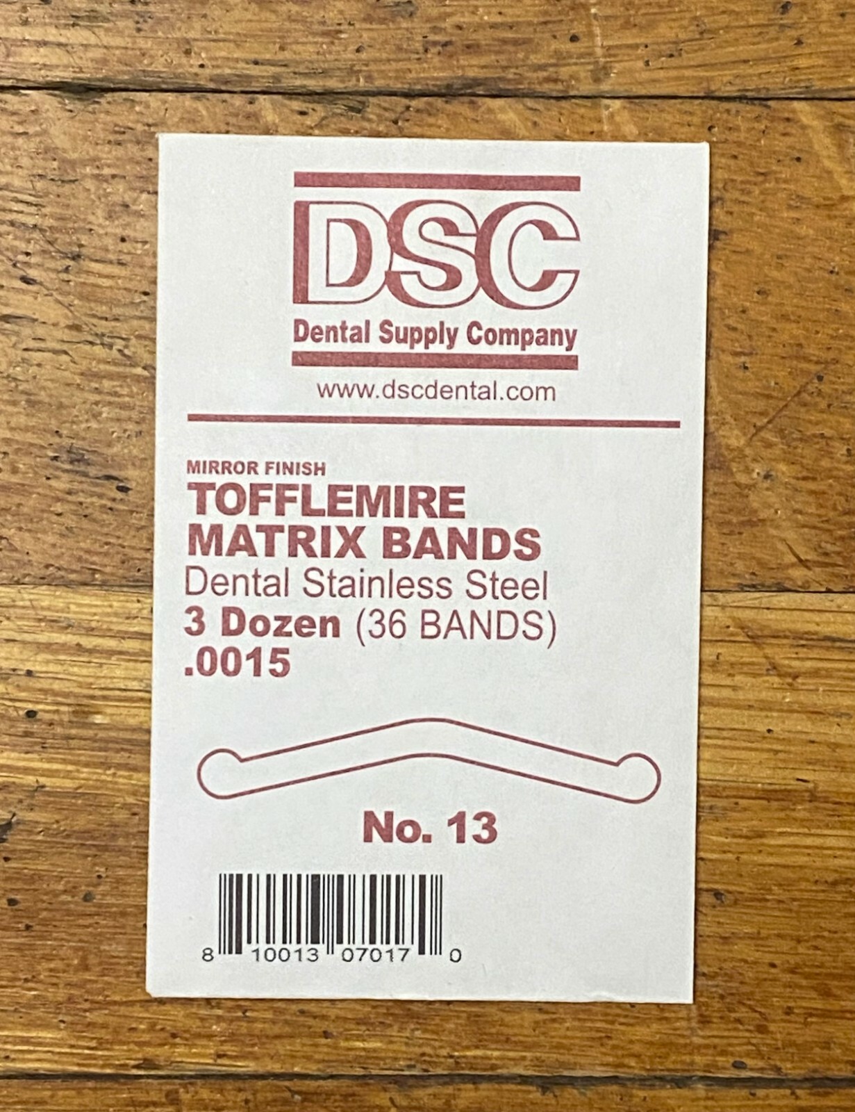 #13 Pedo Matrix Bands ONLY Tofflemire size .0015″ Authentic Tofflemire 36 pieces