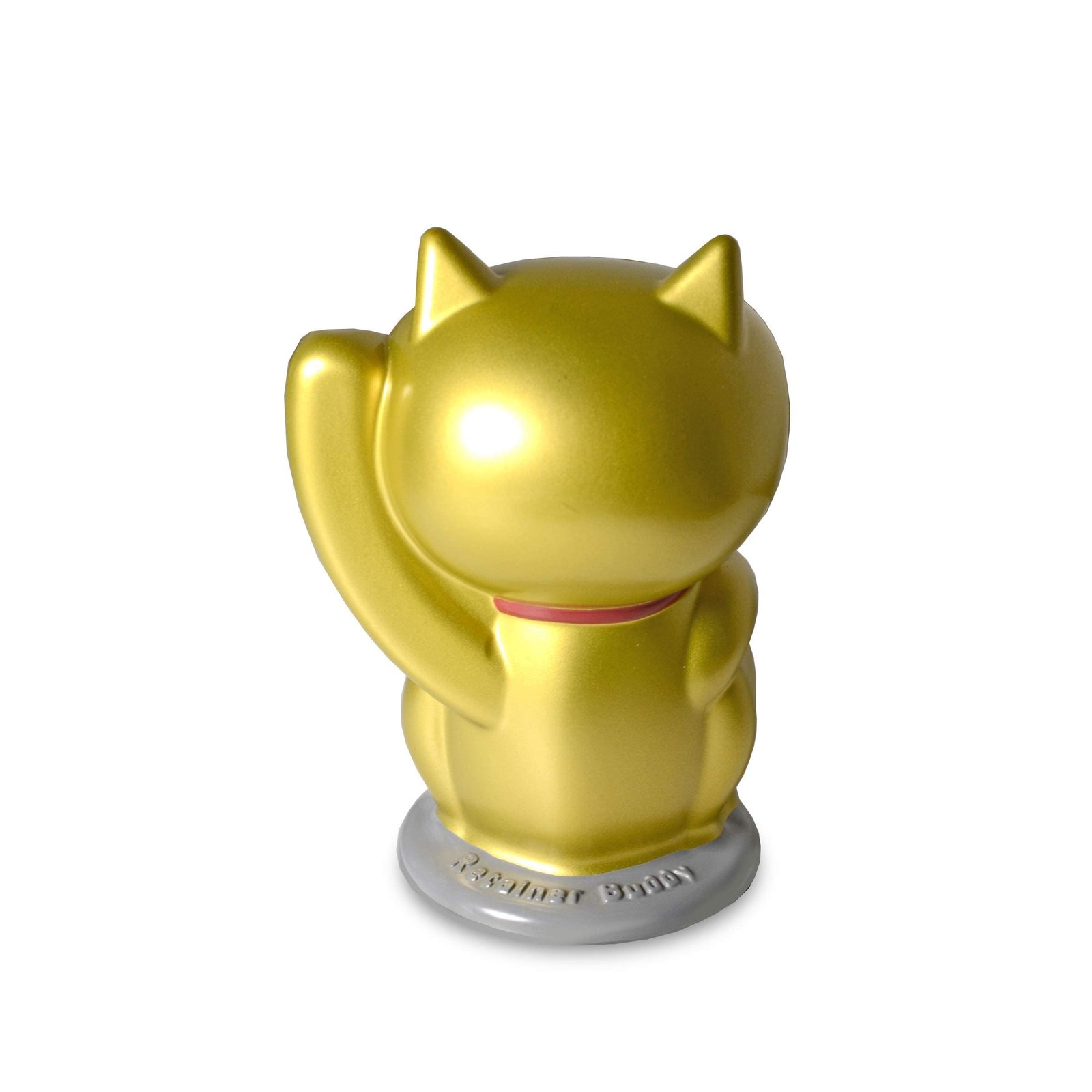 Retainer Buddy Lucky Cat – Sanitary Storage for Retainers Clear 6 Inch, Gold