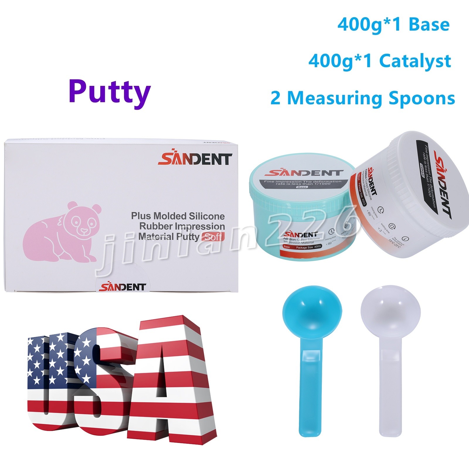 VPS Putty Kit, Fast Set, Base & Catalyst – 2 x 400g