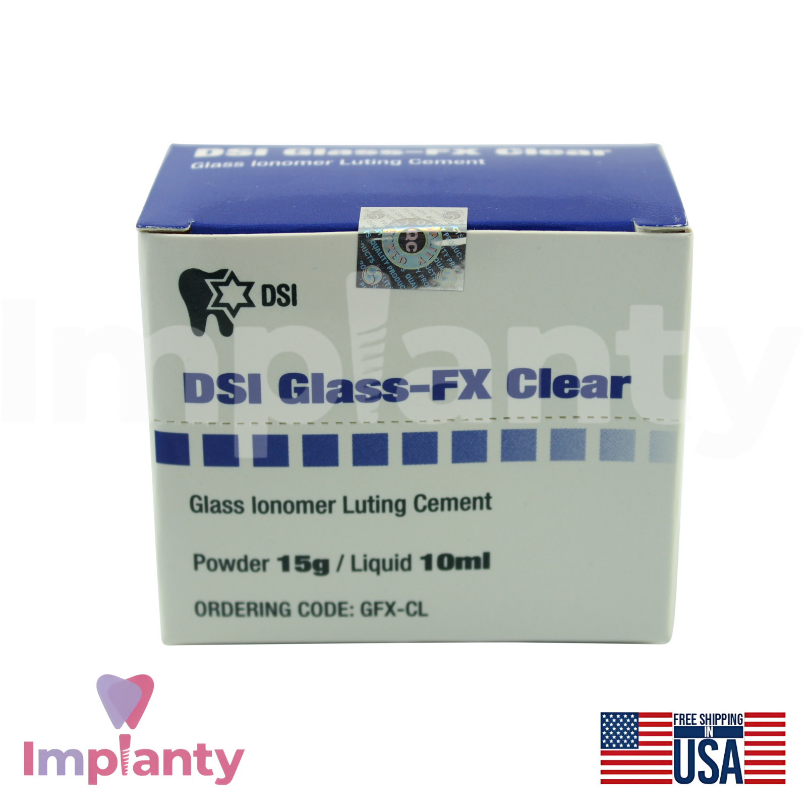 Glass FX Clear lonomer Permanent Translucent Self-curing Dental Cement