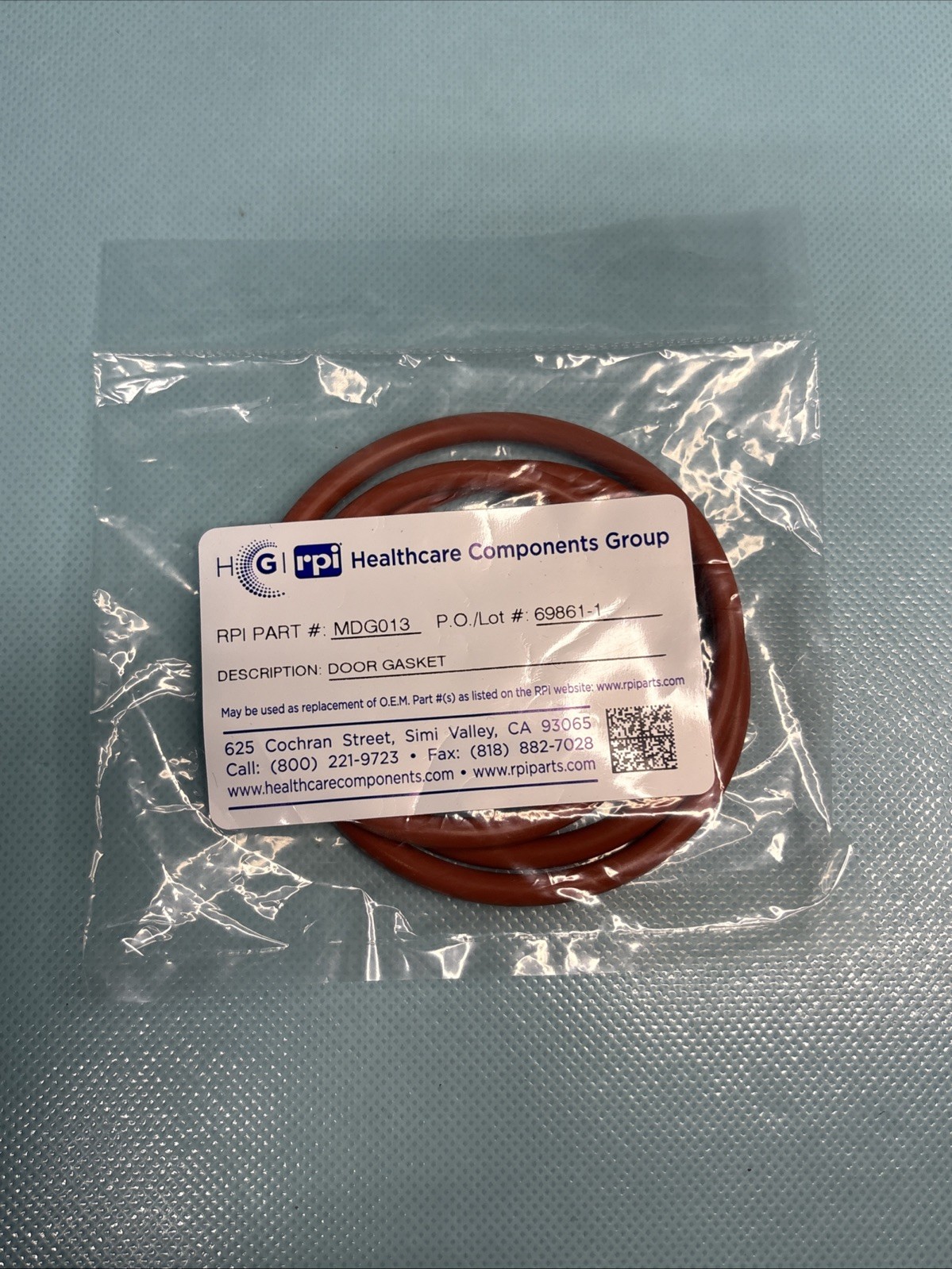 RPI Part #MDG013 DOOR GASKET – NEW