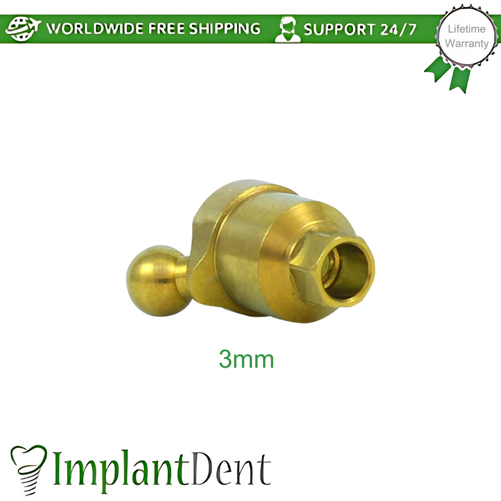 1x Angulated 30° Ball Attachment Premium Kit Dental Int Hex Connection 2.42mm