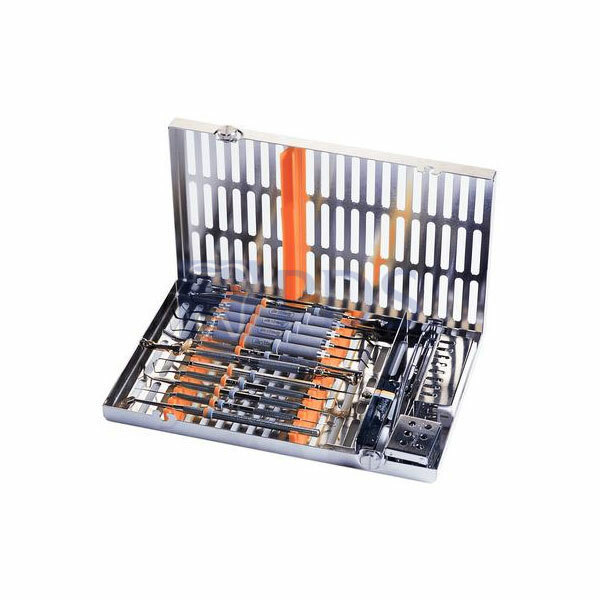 HU-FRIEDY DENTAL CASSETTE IMS 12 INSTRUMENTS ORANGE IM8123 OPEN BOX