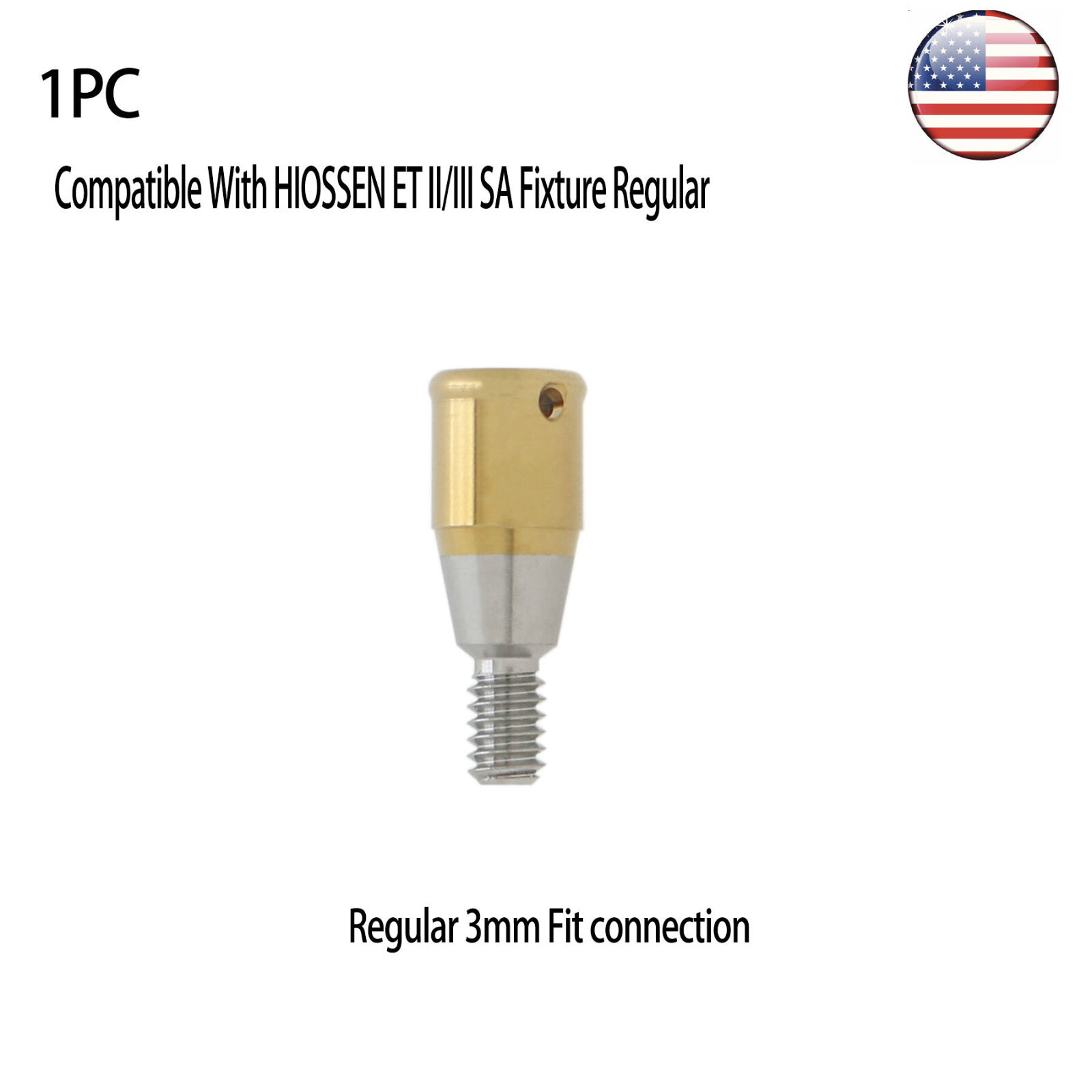 US Dental Regular 3mm Locator Abutment & Overdenture Male Caps Kits for Hiossen