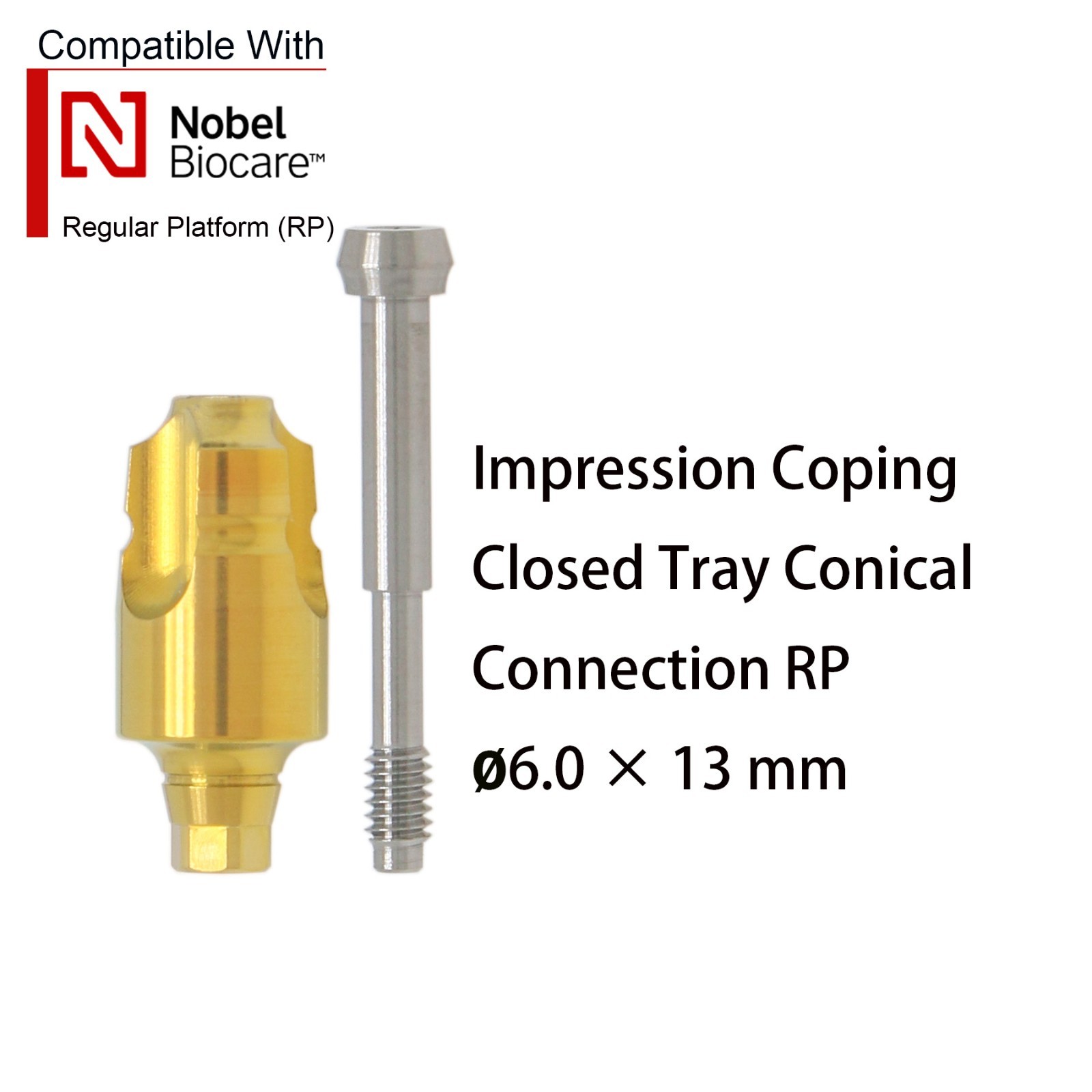 Dental Healing Abutments/Transfer Coping Open/Closed NP/RP Tray For Nobel Active