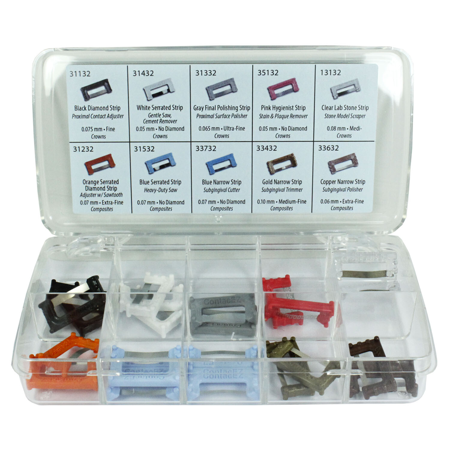 ContacEZ Interproximal Reduction Dental Restorative Orthodontic Strip 24 PCS Set
