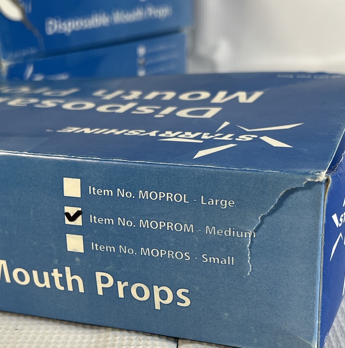 Starryshine Disposable Mouth Props Medium MOPROM 144pcs (3×48) Dental Supply