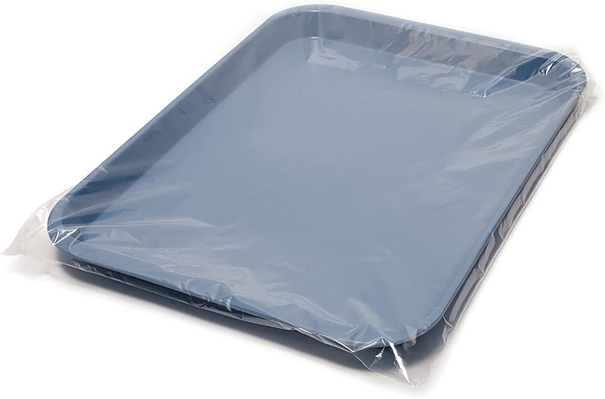 Safe-Dent P5014 Tray Sleeves 10.5″ x 14″ Clear Plastic, Disposable 500/Pk.