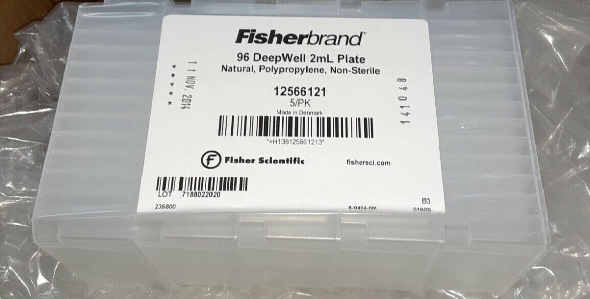 THERMO SCIENTIFIC 2mL DEEP 96WELL PLATE (sealed 5 PK) 12566121