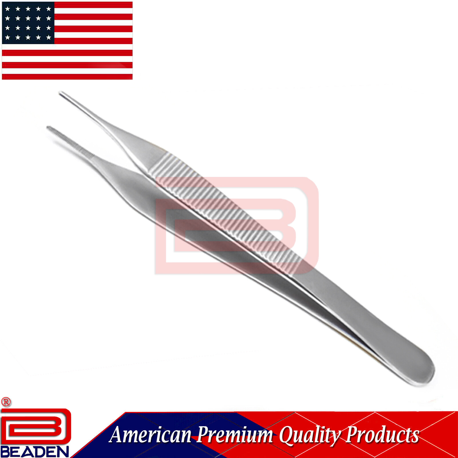 Dental Adson Tissue Tweezer 15cm Thumb Dressing Forceps Cotton Plier New Beaden®